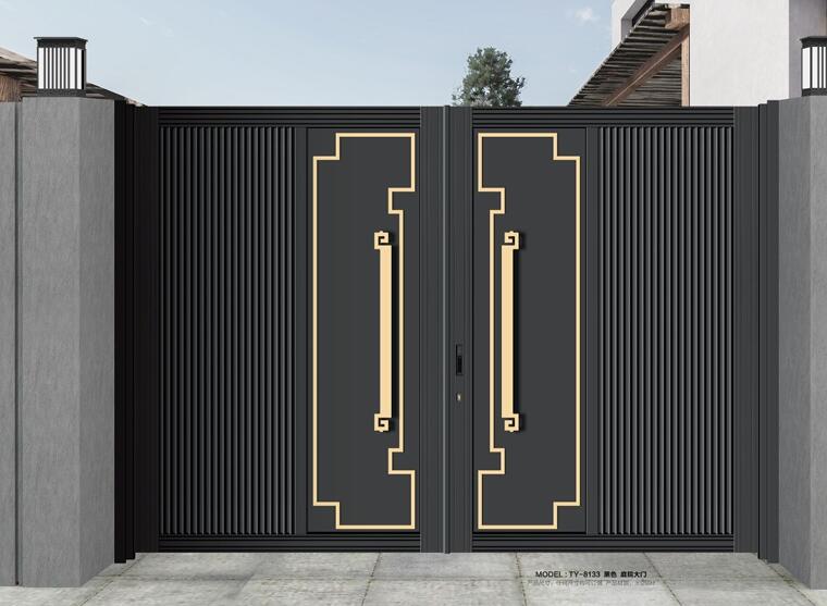 封閉式鋁藝庭院大門